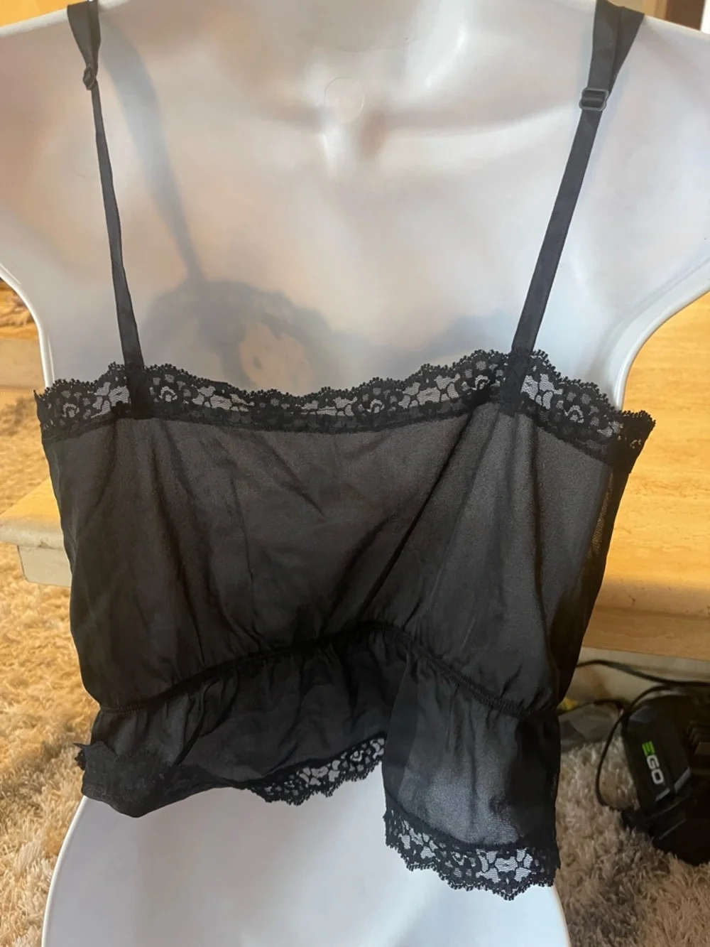 Black Lace GOSSARD ARTEMIS Camisole Union Label Small S Vintage Lingerie Beauty - Picture 6 of 15